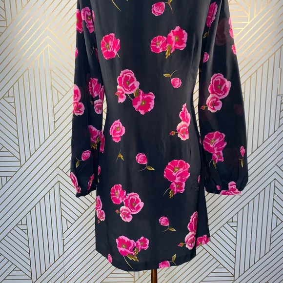Intermix Bernice Floral Mini Dress in Black - Picture 9 of 12